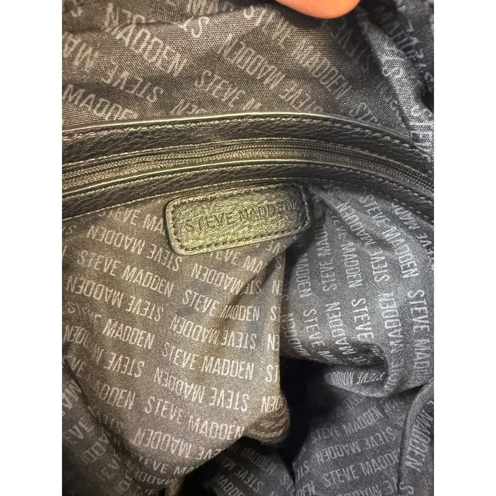 Steve Madden Bgraddy Olive Green Canvas Slouchy Utility Hobo Bag